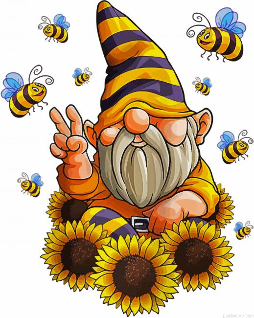 Dwarf And Bees Painting By Numberss.png