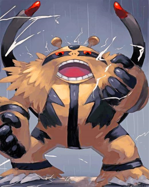 Electivire Pokemon Painting By Numbers.png