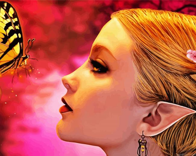 Elf And Swallowtail Painting By Numberss.png