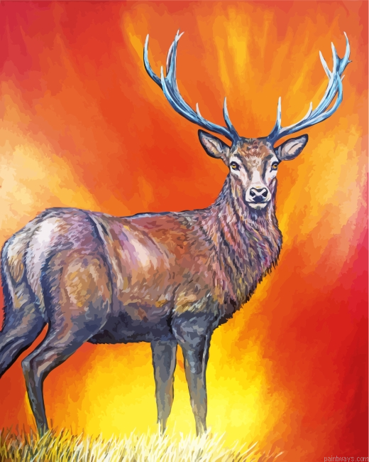 Elk Animal Painting By Numberss.png
