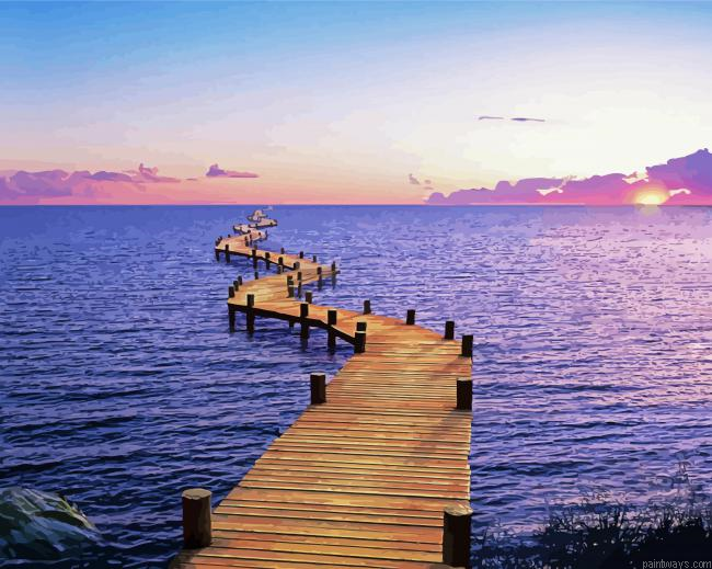 Endless Dock At Sunset Painting By Numberss.png