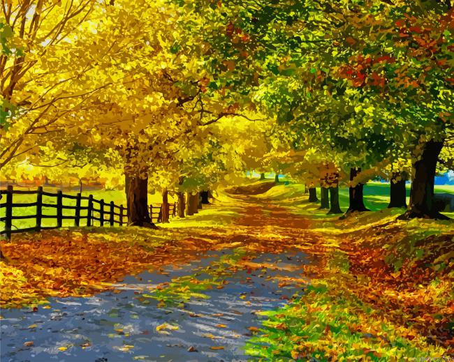 Fall Country Road New Painting By Numberss.png