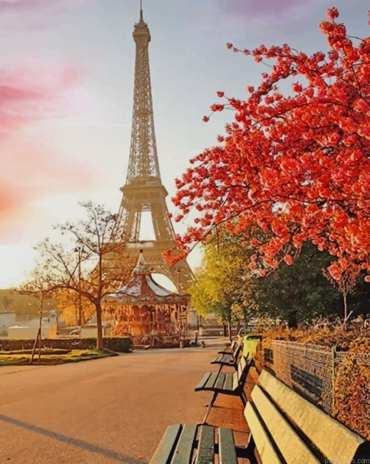 Fall In Paris Cities Painting By Numberss.png