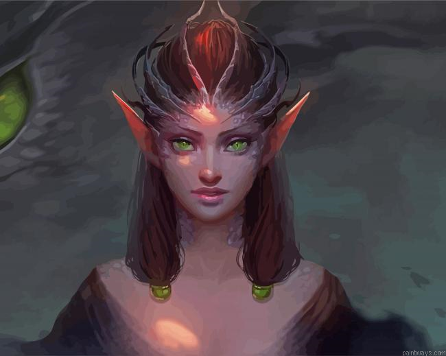Fantasy Elf Lady Painting By Numberss.png