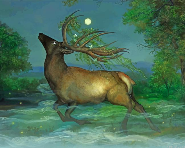 Fantasy Elk Painting By Numbers.png