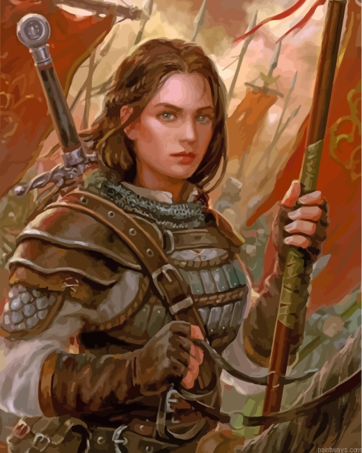 Fantasy Female Warrior Painting By Numbers.png