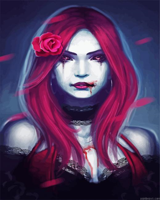 Fantasy Gothic Vampire Painting By Numberss.png