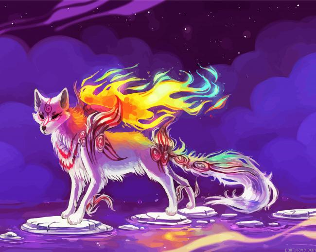 Fantasy Kitsune Fox Painting By Numberss.png