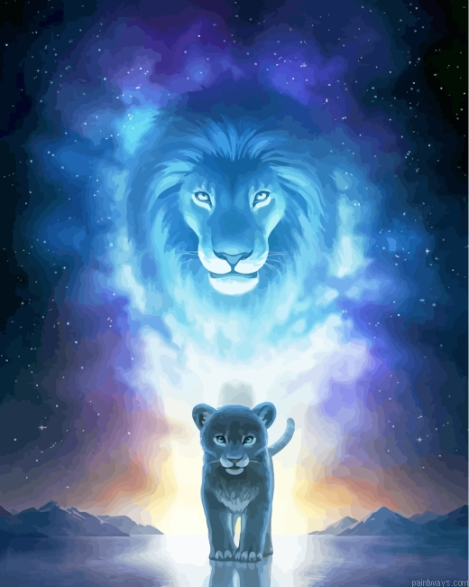 Fantasy Lion King Painting By Numbers.png
