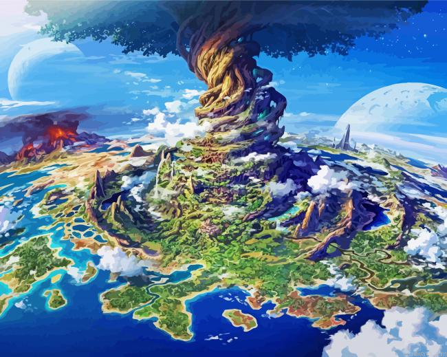 Fantasy Yggdrasil World Tree Painting By Numberss.png