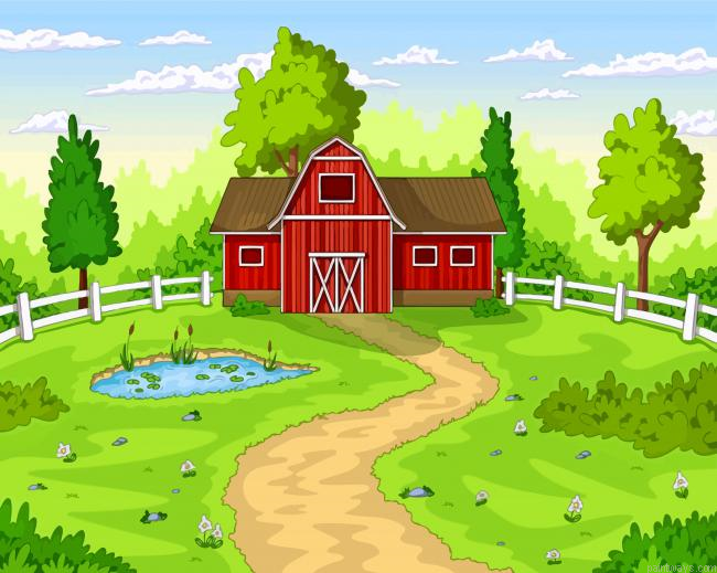 Farm Landscape Painting By Numberss.png