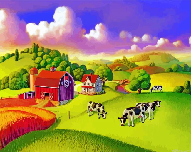 Farm Scenery Painting By Numbers.png