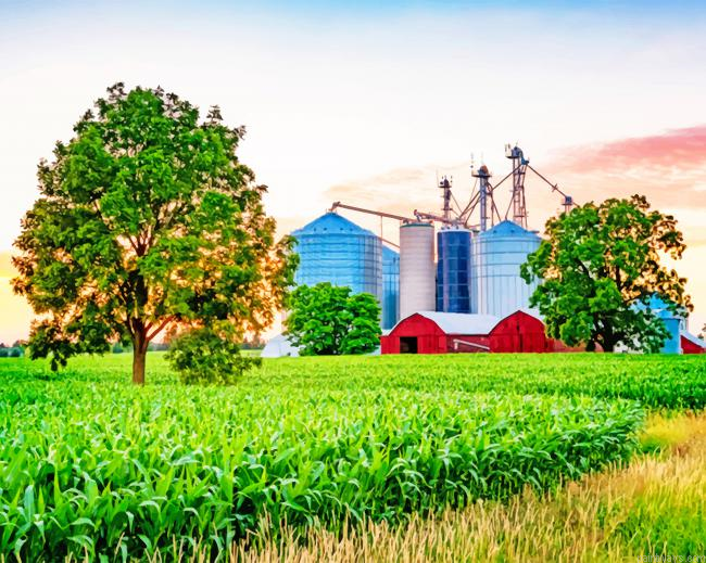 Farm Sunset Stock New Painting By Numberss.png