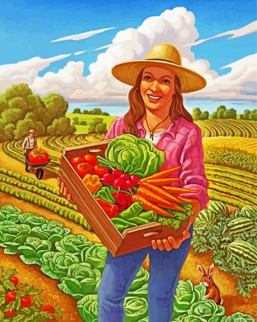 Farmer Lady Painting By Numberss.png