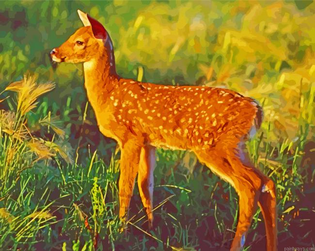 Fawn Animal Painting By Numberss.png