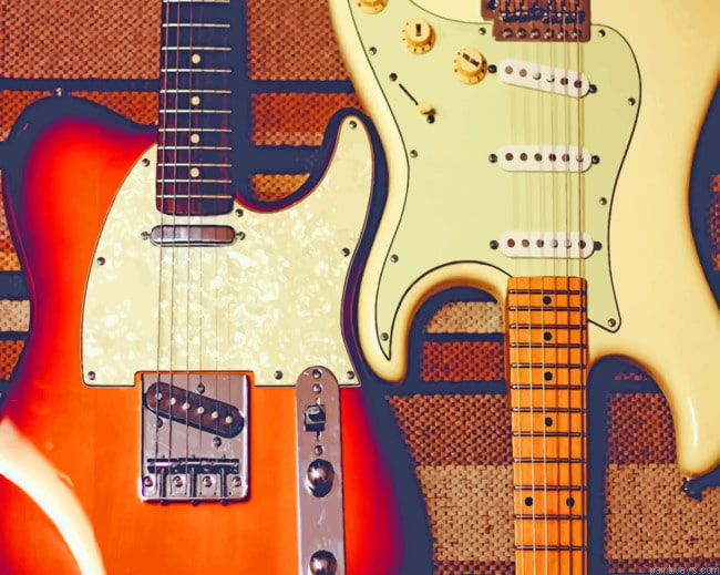 Fender Stratocaster And Telecaster Instruments Painting By Numberss.png