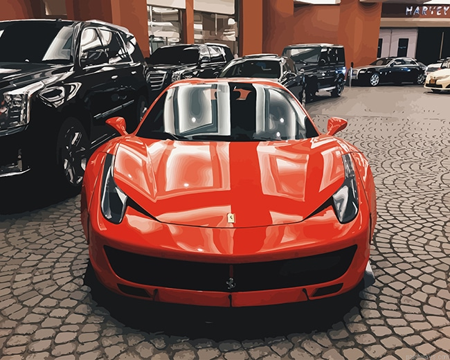 Ferrari 458 Spider Red New Painting By Numberss.png
