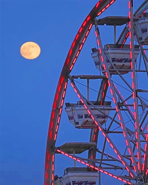 Ferris Wheel Beautiful View New Painting By Numberss.png