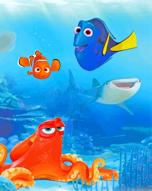 Finding Nemo Characters Painting By Numberss.png