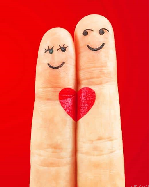 Fingers Art Love Pair New Painting By Numberss.png