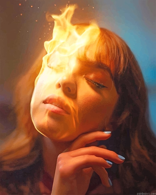Fire Girl New Painting By Numberss.png