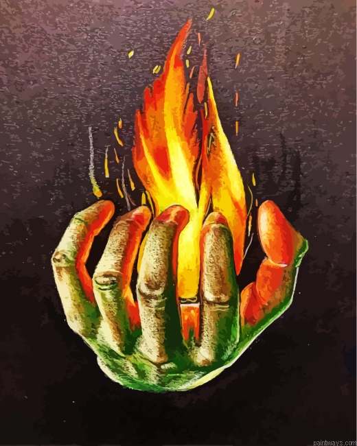 Fire In Hand Painting By Numberss.png