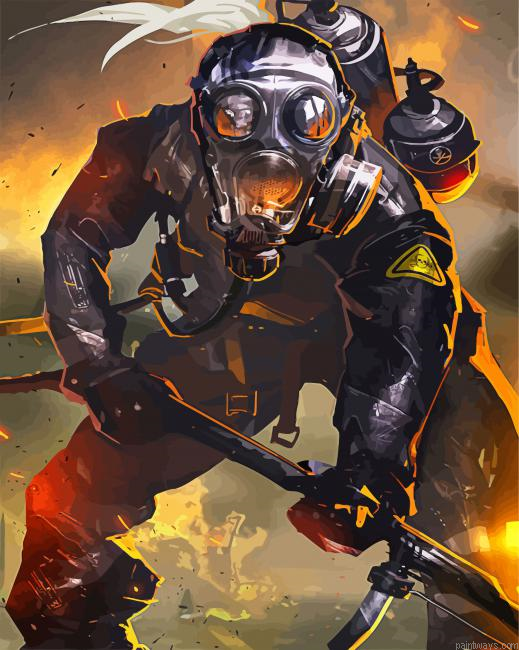 Firefighter With Gas Mask Painting By Numberss.png
