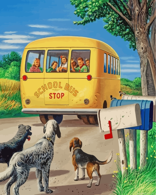 First Day At School Painting By Numbers.png