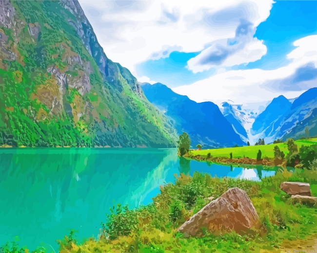 Fjord Nature Norway Painting By Numberss.png