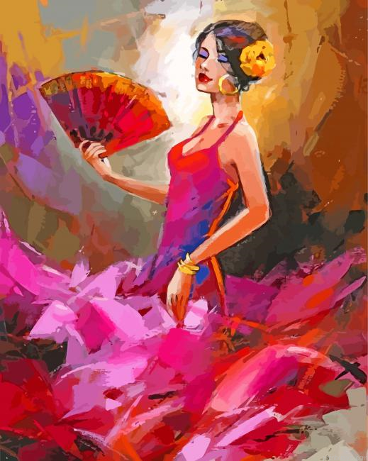 Flamenco Lady Painting By Numbers.png