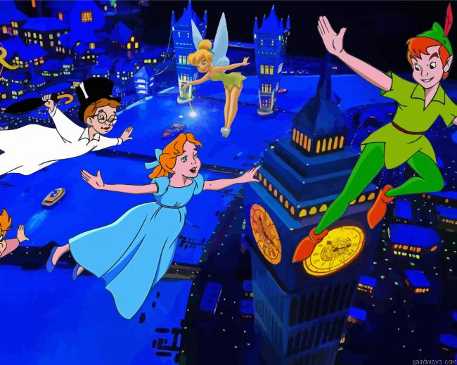 Flight Over London Peter Pan Painting By Numberss.png