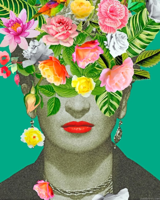 Floral Frida Kahlo Painting By Numberss.png
