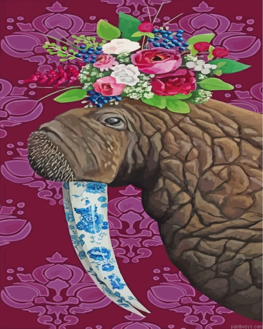 Floral Walrus Painting By Numberss.png