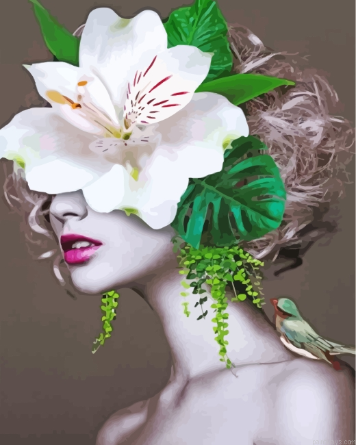 Flower Lady Painting By Numbers.png