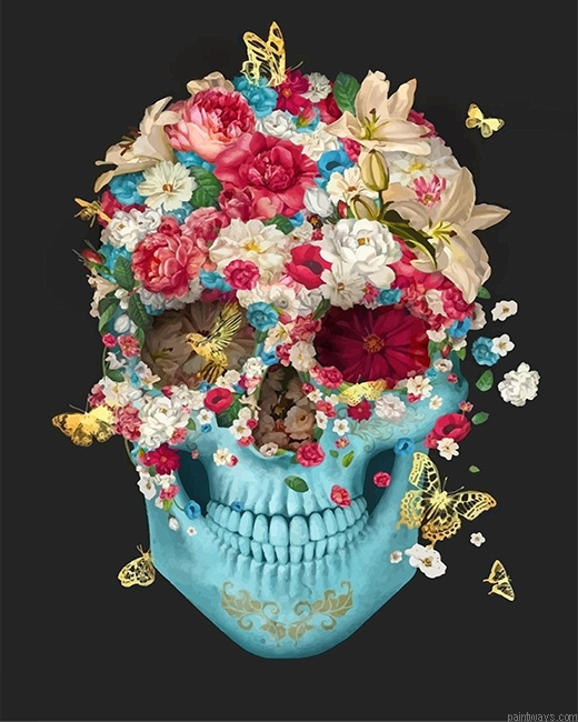 Flower Skull New Painting By Numbers.png