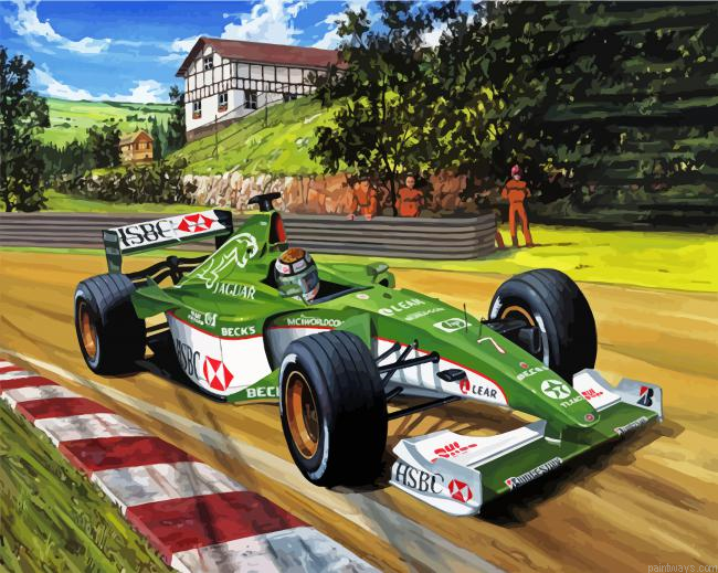 Formula One Race Car Painting By Numberss.png