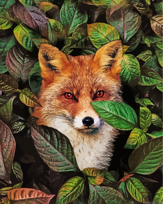 Fox With Red Eyes Painting By Numbers.png