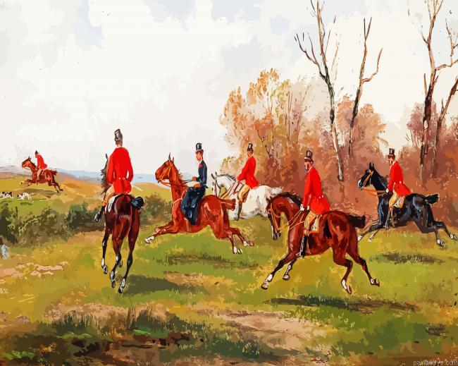 Foxhunt Art Painting By Numberss.png