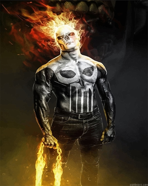 Frank Castle Ghost Rider New Painting By Numberss.png