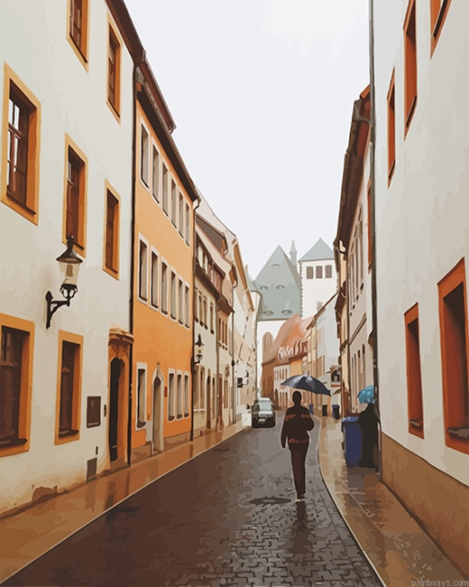 Freiberg Germany Street Streets Painting By Numberss.png