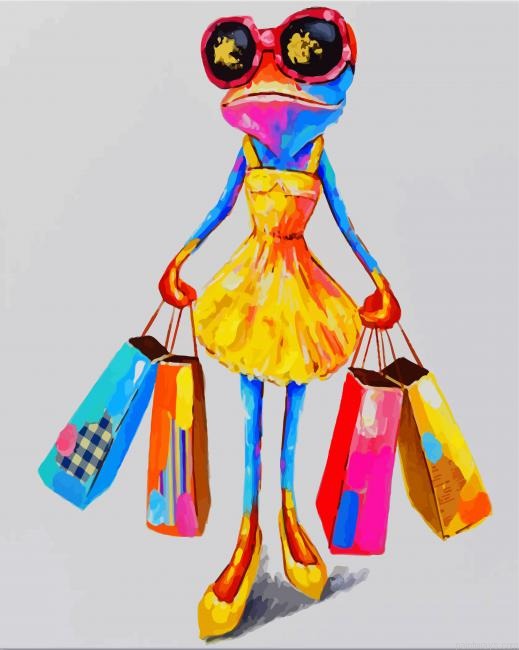Frog Shopping Painting By Numbers.png