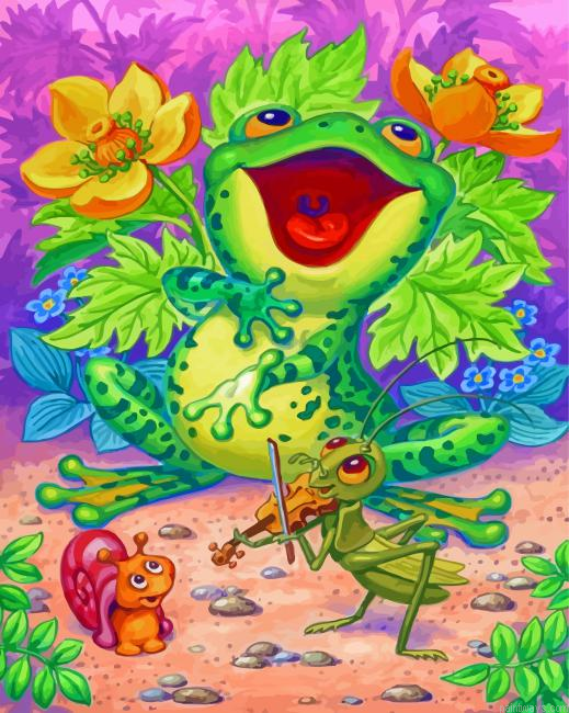 Frog Singing Painting By Numbers.png