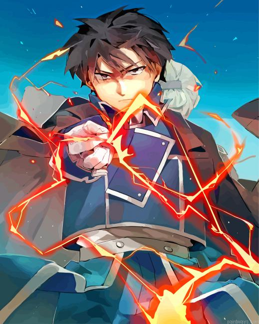 Fullmetal Alchemist Colonel Roy Painting By Numbers.png
