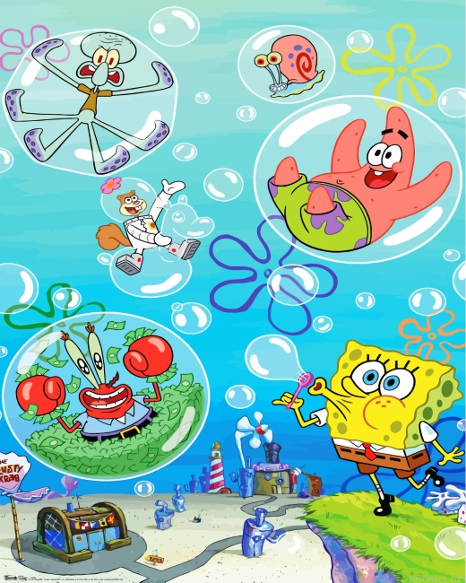 Funny Spongebob Squarepants Painting By Numberss.png