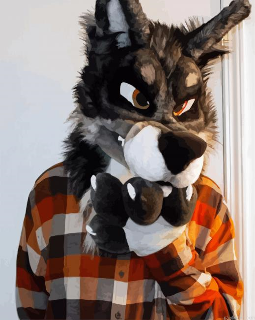Fursuit With Clothes Painting By Numberss.png