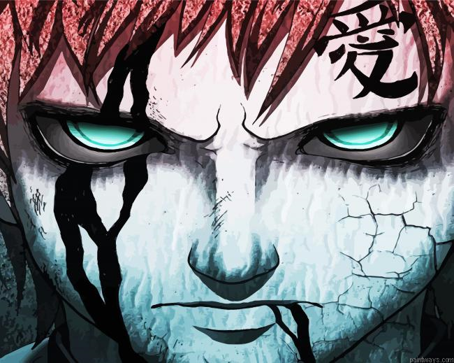 Gaara Naruto Character Painting By Numberss.png