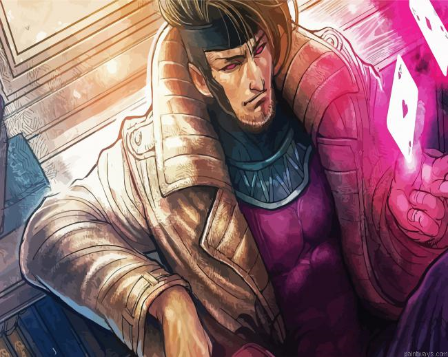 Gambit With Card Painting By Numberss.png