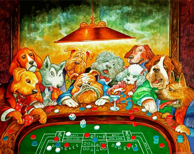 Gambling Dogs Painting By Numberss.png