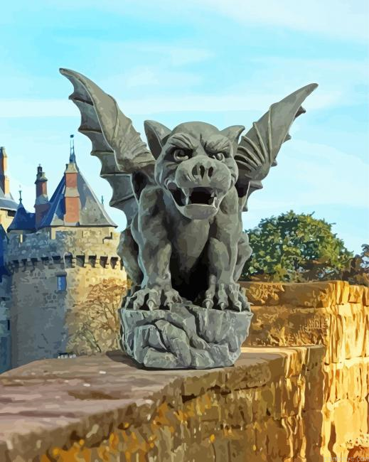Gargoyle Statue Painting By Numberss.png