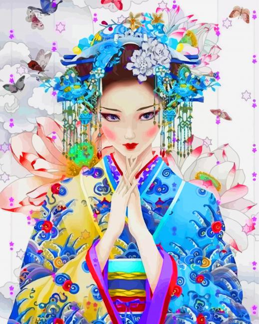 Geisha Woman Painting By Numbers.png